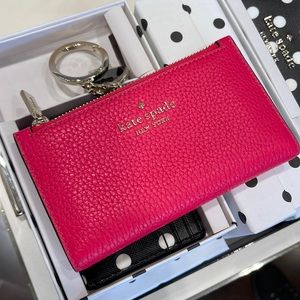 Kate Spade Leila Small Slim Bifold Wallet Bikini Pink Color
